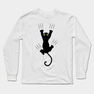Cat Grabing With Claws Long Sleeve T-Shirt
